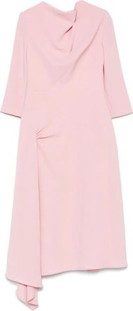 Isabel Sanchis Abito lungo con arricciature - Rosa