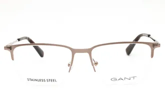 GANT GA50053 Metal Rectangular Eyeglasses - Brown