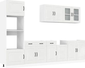 vidaXL Vidaxl - Mueble Cocina Kalmar Blanco De Alto Brillo 7 Pzas