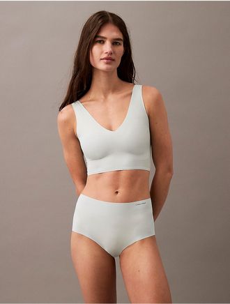 Calvin Klein Womens Invisibles High Rise Brief - Green - XS