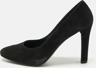 Ralph Lauren Collection Black Suede And Leather Pumps