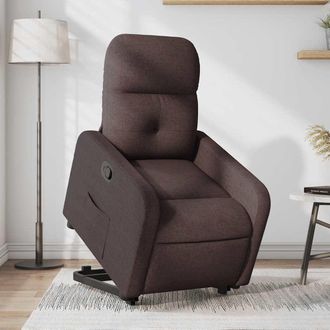 vidaXL Vidaxl - Sill&oacute;n Reclinable Elevable Tela Marr&oacute;n Oscuro