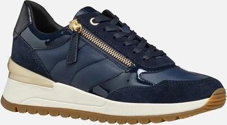 Geox Womens Geox Womens/Ladies Desya Patent Leather Trainers - Navy - Size: 7.5