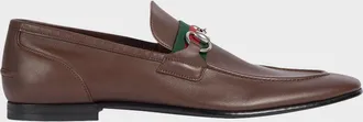 Gucci Men & apos;s New Power 2.0 Leather Web-Stripe Bit Loafers