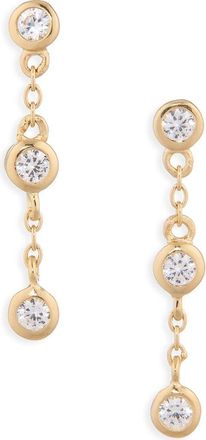 Madewell Demi-Fine Crystal Drop Earrings in Gold/clear at Nordstrom