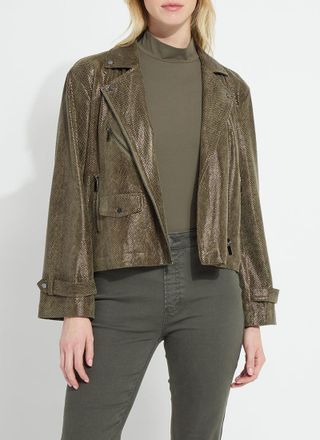 Lyss&eacute; Emory Vegan Suede Moto Jacket