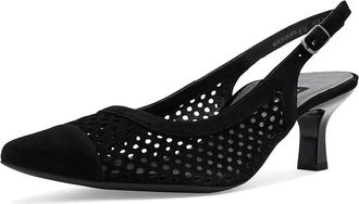 Paul Green Derby Sling Womens Sandals Black Suede : AT 7.5 (US Womens 10) M, Leather/Suede