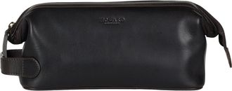 Howard London Steven Washbag - Heren - Toilettassen - Zwart - ONE Size - Leer - Tassen