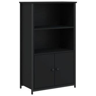 vidaXL Vidaxl - Aparador Alto Madera De Ingenier&iacute;a Negro 62x32x103,5 Cm