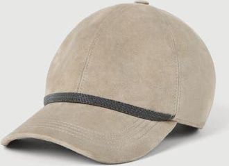 Brunello Cucinelli Suede baseball cap in Light Grey at Nordstrom, Size Medium