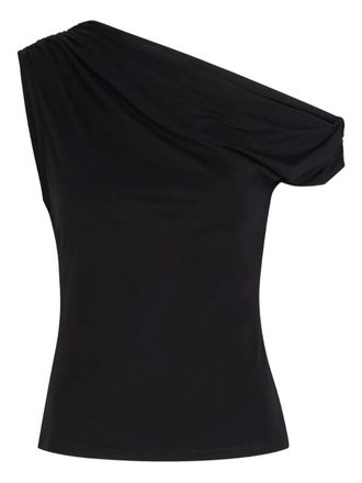Reformation Belle one-shoulder blouse - Zwart