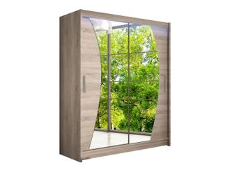 Mirjan24 Armario Closico Camera X, Trufa Roble, 200x150x58cm, Puertas De Armario: Correderas, N&uacute;mero De Estantes: 5, Led