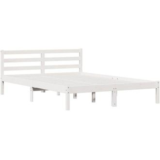 vidaXL Struttura per Letto Bianco 210 x 140 cm Legno di pino massello - Vidaxl