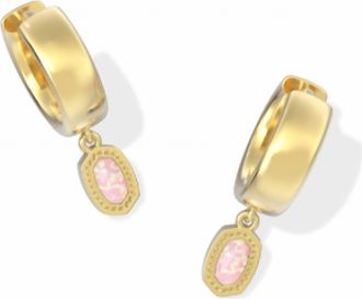Kendra Scott Womens Mini Ellie Life Biggie Earrings In Gold Light Pink Opal
