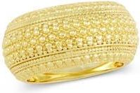 Savvy Cie Jewels Balinese Milgrain Wide Band Ring in Yellow Gold at Nordstrom Rack, Size 10