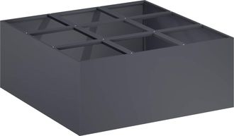 vidaXL Macetero De Jard&iacute;n Gris Antracita 100 X 100 X 20 Cm Vidaxl