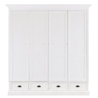 Maisons du monde Armario de 4 puertas y 4 cajones blancos 150