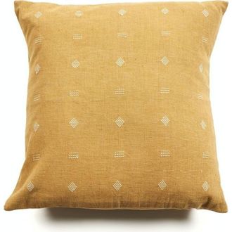 Studio Variously Nira Ochre Hand Spun Organic Cotton Handloom Pillow in Ochre/yellow at Nordstrom