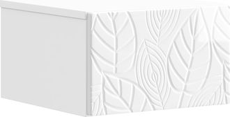 vidaXL Mobiletto Da Notte A Muro Bianco Lucido 49 X 34,5 X 20 Cm Vidaxl