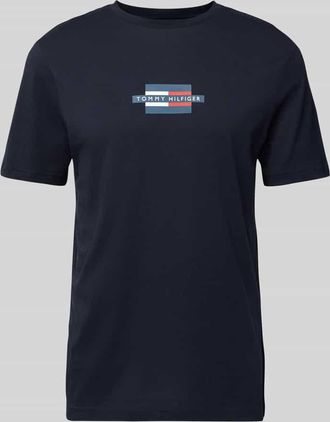 Tommy Hilfiger Regular Fit T-Shirt aus reiner Baumwolle in Marine, Größe S