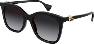 Gucci Cat Eye Zonnebril - Dames - Zonnebrillen - Zwart - 55 MM - Accessoires