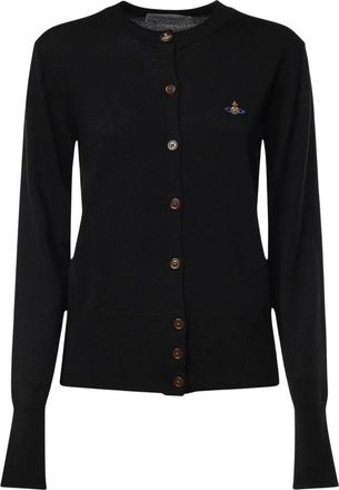 Vivienne Westwood Bea Cardigan - Dames - Vesten - Zwart - S - Katoen - Truien & Vesten