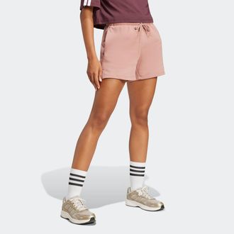 adidas Shorts ADIDAS SPORTSWEAR W SL FC SHO, Damen, Gr. XXL, N-Gr, rosa (warm clay, wei&szlig;), Obermaterial: 70% Baumwolle, 30% Polyester, Hosen Shorts