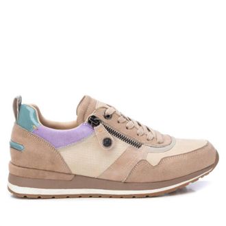 Xti Womens Adjustable Lace Sneakers In Taupe