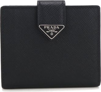 Prada Black Leather Wallet (Bi-Fold) (Pre-Owned)