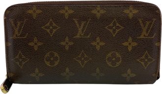 Louis Vuitton Brown Leather Long Wallet (Bi-Fold) (Pre-Owned)