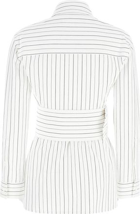 Burberry Striped Cotton Shirt - White
