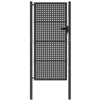 Berkfield Home Durable Garden Gate Anthracite 105x250 cm Steel in Charcoal