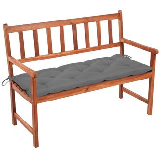 vidaXL Banco De Jard&iacute;n Con Coj&iacute;n Madera Maciza De Acacia 120 Cm Vidaxl
