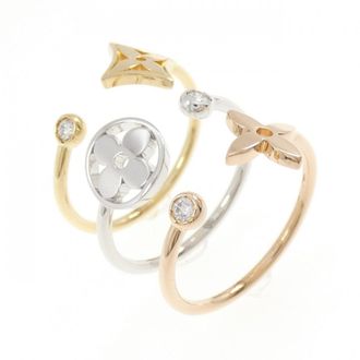 Louis Vuitton Yellow Gold (18K) Pink Gold (18K) White Gold (18K) Band Ring (Pre-Owned)