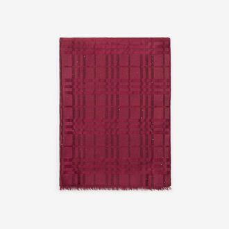 Burberry Wide Check Silk Wool Cashmere Scarf