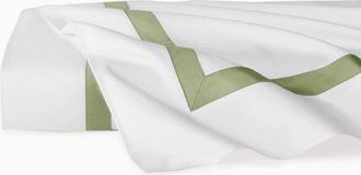 SFERRA Estate Flat Sheet in White/willow at Nordstrom, Size Full/queen
