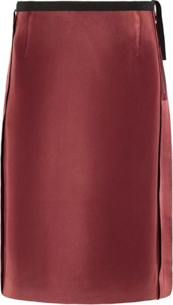 Maison Margiela Midi Skirts, female, Red, Size: S Satin Midi Skirt