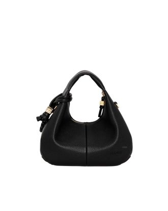 Ganni Womens Handbag Mini Hobo Black Recycled Polyester Handbags Hand Bags