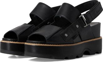 Sorel Joanietm Iv Sandals Wedge Womens Sandals Black/Black : 10.5 B - Medium, Leather/Suede