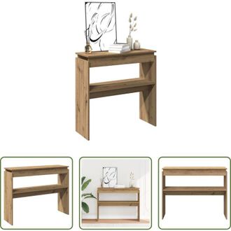 vidaXL Tavolo da ingresso - Tavolo Consolle Rovere Artigianale 102x30x80 cm in Truciolato