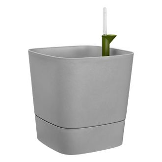 ELHO Maceta - Greensense Aqua Care Cuadrado 30 - Cemento Claro - Interior/exterior - &Oslash; 29.5 X H 30.2 Cm