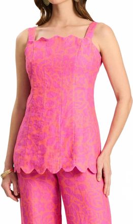 Tyler B&ouml;e Vanessa Scalloped Top In Pink