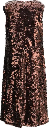 Ganni Womens Midi Dress With Sequins Demitasse Recycled Polyester; Elastane