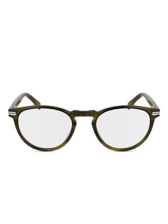 Lacoste striped round glasses - Green