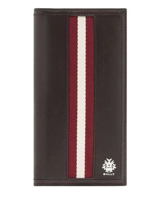Bally Ray Continental striped leather wallet - men - Calf Leather - One Size - Brown