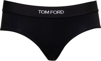 Tom Ford signature Boy Short Black Briefs With Logo Waistband In Stretch-jersey Woman
