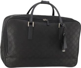 Gucci Pre-owned Boston Bag - Dames - Vintage Weekendtas - Zwart - ONE Size - Leer - Vintage