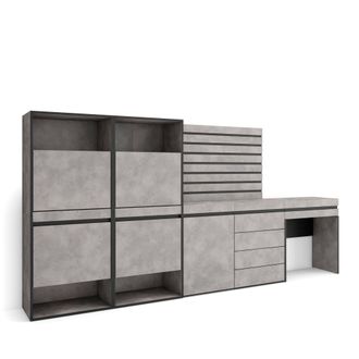 Skraut Home Skraut Home - Zapatero, Armario Zapatos Botas, 297x145x35 Cm, Dormitorio, Habitaci&oacute;n, C&oacute;moda, Cajonera, Listones Decorativos, Tocador, Estilo Moderno,