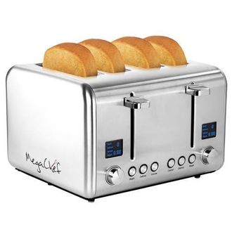 MegaChef 4 Slice Toaster in Stainless Steel Silver in Grey at Nordstrom