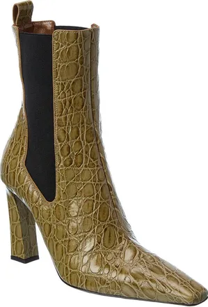 Giuseppe Zanotti Brenda 90 Croc-Embossed Leather Boot